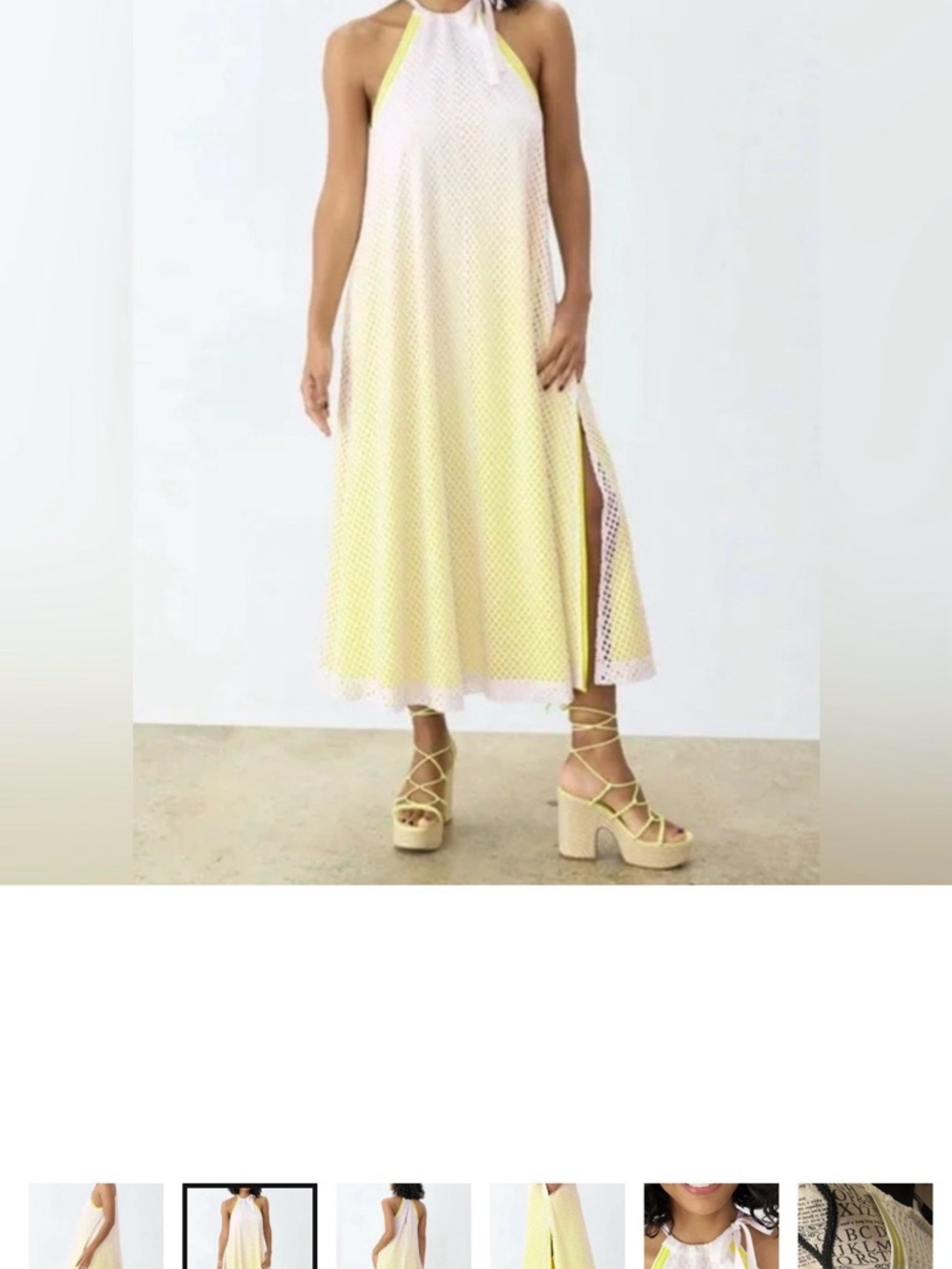 GSTQ Mesh Halter Maxi Dress